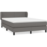  Box spring postelja z vzmetnico siv 140x200 cm umetno usnje, (20898570) | Shoptok.si