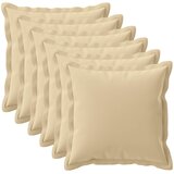  Presvlaka za jastuk 6 kom. HOUTEN Bež 80 x 80 cm Poliester | shoptok.hr
