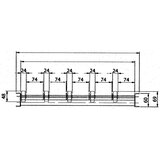Gura Lahka valjčna proga, aluminijast okvir z aluminijastimi valji, širina proge 600 mm, krivina 90°, notranji polmer 800 mm, osni razmak 100 mm | Shoptok.si
