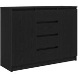 vidaXL Komoda s predali črna hrast 100,5x35x76 cm inženirski les, (21827735) | Shoptok.si
