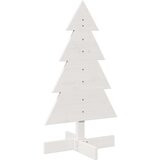 vidaXL Drveno ukrasno božićno drvce bijelo 80 cm od masivne borovine | shoptok.hr