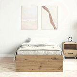 vidaXL Okvir kreveta bez madraca boja hrasta artisan 100x200 cm | shoptok.hr