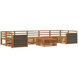 vidaXL Zunanja garnitura za sedenje 8 pcs Naravna Masiven les akacije, (5000270890) | Shoptok.si