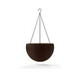 Hanging Sphere viseća tegla za cvijeće 8,6 L – Ø 35 × 22 cm, imitacija ratana, smeđa