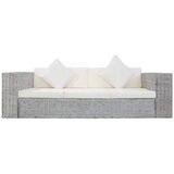  2-dijelni set sofa od prirodnog ratana s jastucima sivi | Eponuda.com