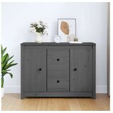  Komoda siva 100 x 35 x 74 cm od masivne borovine | shoptok.hr