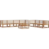  Set vanjskih sofa 8 pcs Prirodna Čvrsto drvo akacije | Eponuda.com