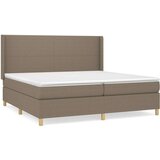  Krevet s oprugama i madracem smeđesivi 200x200 cm od tkanine | shoptok.hr