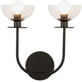  Alora Mood ALM-SYLVIA-2WB-BK-CL - Zidna svetiljka SYLVIA 2xE14/40W/230V crna | Eponuda.com