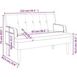 vidaXL Klop z naslonom bela 112x65,5x75 cm umetno usnje | Shoptok.si