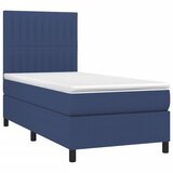  s oprugama i madracem plavi 90 x 190 cm od tkanine | shoptok.hr