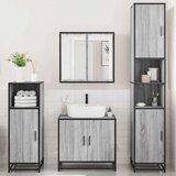  4-dijelni set kupaonskog namještaja siva boja hrasta drveni | shoptok.hr