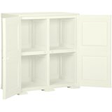  Plastični ormarić 79 x 43 x 85,5 cm izgled drva boja vanilije | shoptok.hr