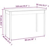  Blagovaonski stol bijeli 110 x 55 x 75 cm od masivne borovine | shoptok.hr