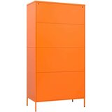 vidaXL garderobna omara oranžna 90x50x180 cm jeklo | Shoptok.si