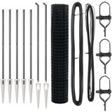 Euro Ograda s 7 šiljkastih postova 1.5x10 m od pocinčanog čelika siva | shoptok.hr