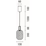  LED luster na sajli PERFORATO LED/6,3W/230V 3000K sjajni hrom prečnika 13 cm | Eponuda.com