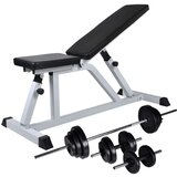  Klupa za vježbanje sa setom utega 30 5 kg Cijene