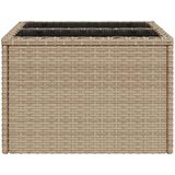  Vrtni stol sa staklenom pločom bež 55x55x37 cm od poliratana | Eponuda.com
