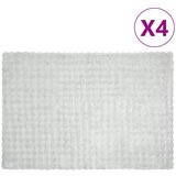 vidaXL Dežnik iz umetnega zajčjega krzna 4 pcs Siva 150 x 220 cm | Shoptok.si