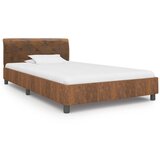 The Living Store Posteljni okvir rjav iz umetnega semiš usnja 100x200 cm - Posteljni Okvir, (21529429) | Shoptok.si