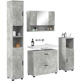  Set namještaja za kupaonicu 4 pcs Beton siva 30 x 35 x 192 cm | shoptok.hr