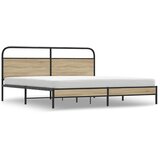  Metalni okvir kreveta bez madraca boja hrasta 183x213 cm | shoptok.hr