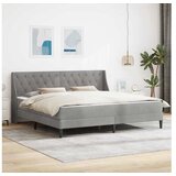 vidaXL Okvir kreveta s madracem Svjetlosiva 180 x 200 cm Baršun - Svjetlosiva 180 x 200 cm | shoptok.hr