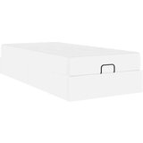 vidaXL Okvir kreveta s madracem Čista bijela 90 x 200 cm Umjetna koža | shoptok.hr