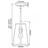 Elstead Lighting VISEČA SVETILKA Harrow 20.3/32.1 cm E27 | Shoptok.si