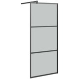 Pregrada za tuširanje 80 x 195 cm s tamnim staklom ESG crna | shoptok.hr