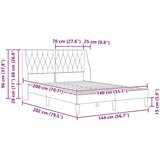  Okvir za krevet Tamnozelena 140 x 200 cm Baršun - Tamnozelena 140 x 200 cm | shoptok.hr