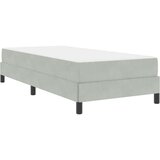 vidaXL Postelja boxspring z vzmetnico Svetlo siva 90 x 200 cm Žamet | Shoptok.si