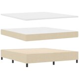  Krevet s opruga kutije s uzglavljem Krema 180 x 200 cm tkanina | shoptok.hr