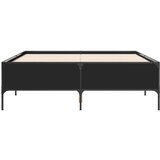 vidaXL Posteljni okvir črn 120x190 cm inženirski les in kovina, (21128499) | Shoptok.si
