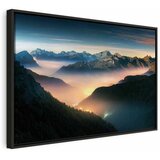  Slika - Mountain Breath (1 Part) Wide - Second Variant 90x60 U crnom drvenom okviru | shoptok.hr
