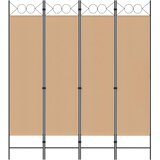  4-panelni pregradni zid Bež 160 x 180 cm Tkanina | shoptok.hr