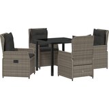 vidaXL Vrtni set za objed 5 pcs Siva poliratan Cijene