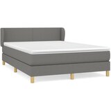 Maison Chic Box spring postelja - Vzmetna postelja z vzmetnico temno siva 140x200 cm blago SL20813, (21893073) | Shoptok.si