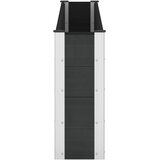  Vrtna visoka greda Črna 200 x 30 x 72 cm WPC in aluminij, (5000287738) | Shoptok.si