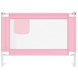 vidaXL Sigurnosna ograda za dječji krevet ružičasta 90 x 25 cm tkanina | shoptok.hr
