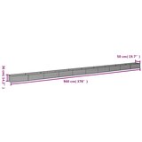  Povišena vrtna gredica 960 x 50 x 36 cm od čelika COR-TEN | shoptok.hr