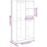  Ormar boja artisian hrast 100x50x200 cm konstruirano drvo | shoptok.hr