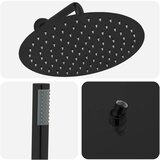  Skriveni sustav tuša (Okrugli) Crna Nehrđajući čelik 201 | shoptok.hr