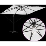 vidaXL Kantilever Roma Suncobran s LED-ima Pijesak 286x285x270 cm Aluminij | shoptok.hr