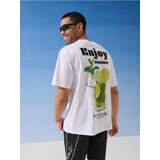 Sinsay Pamučna majica s natpisom Enjoy | shoptok.hr