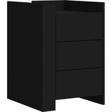 Furnova Nočna omarica črna 45x50x65 cm inženirski les, (21927423) | Shoptok.si