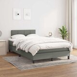  Krevet s oprugama i madracem tamnosivi 120 x 200 cm od tkanine | shoptok.hr