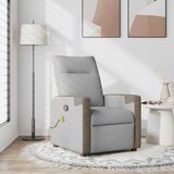 vidaXL masažni naslanjač sivo blago | Shoptok.si