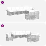  Sjedeća garnitura za vrt 8 kom. Siva poliratan 70.5 x 62 x 70 cm | shoptok.hr